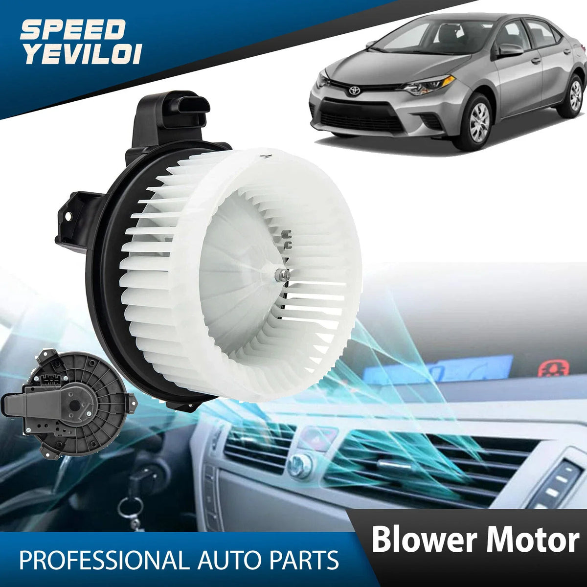 Heater Blower Motor with Fan Cage for Toyota Camry (2012–2017)