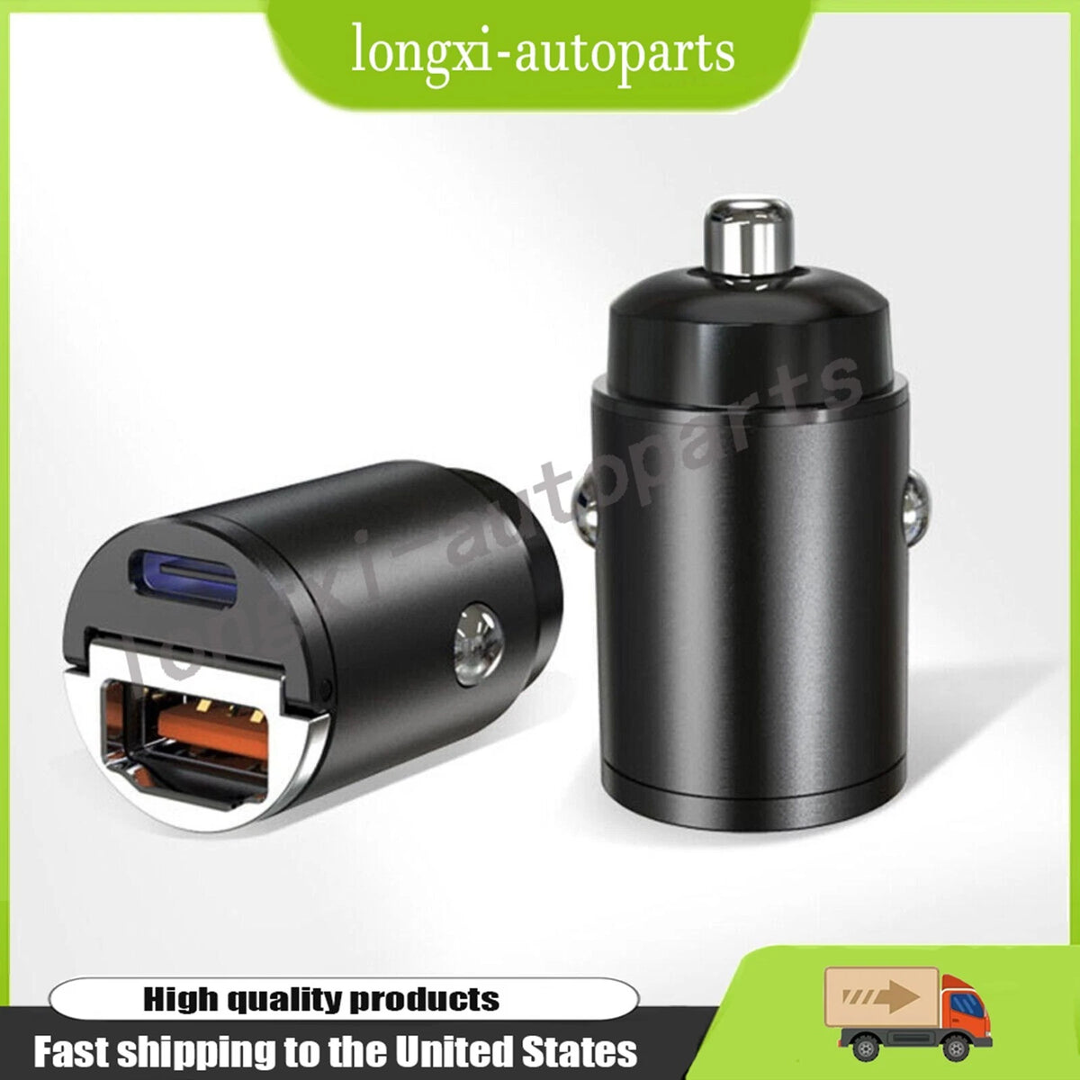 30W Dual USB Type-C PD Car Phone Charger for Mini