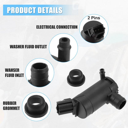 1 Pc Windshield Washer Motor Pump with Grommet for Ford Explorer (1995–1997)