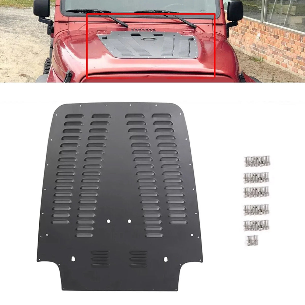 Front Vented Louver Hood Panel for Jeep Wrangler TJ (1997–2002)