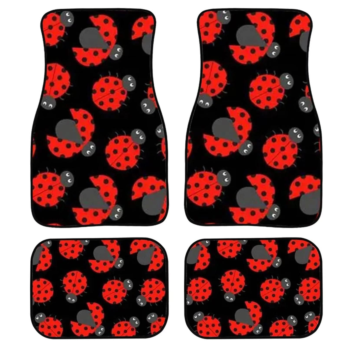 Set of 4 All-Weather Rubber Floor Mats for SUV, Truck, Van