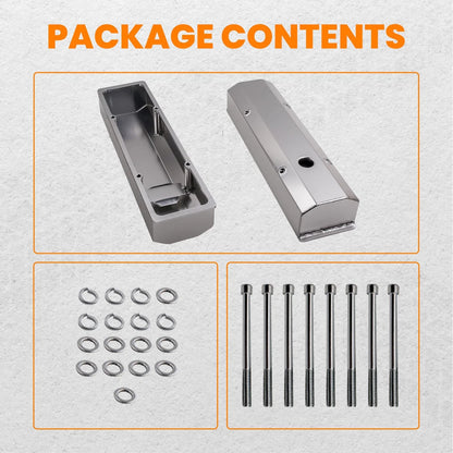 Valve Cover Kit for Chevy Small Block 283/350/302/327/305 (1958–1986) Aluminum