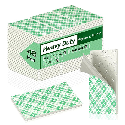 Set of 48 Double Sided Foam Tape Pads 50x30mm Rectangle