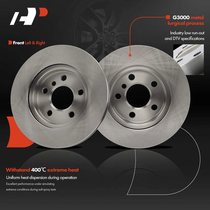 Set of 2 Front Disc Brake Rotors for BMW I01 i3 (2014–2021) BR901860, BR90186001