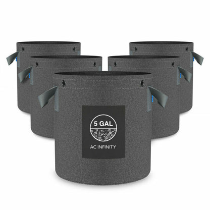 5-Pack Aeration Grow Bags for AC Infinity (5 Gallon)
