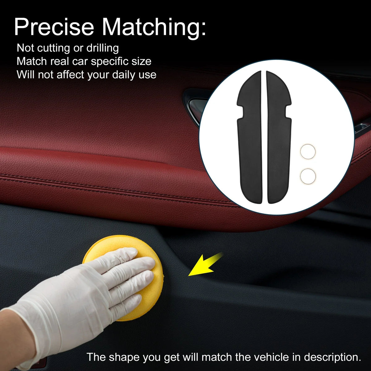 Set of 1 Car Door Anti Kick Pad Sticker Protector for Honda Odyssey (2015–2019)