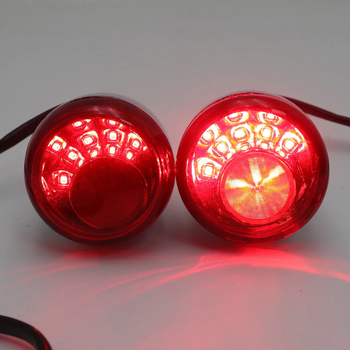 Red Rear LED Run Brake Turn Signal Indicator for Harley FXDB FXDWG (2002–2008)