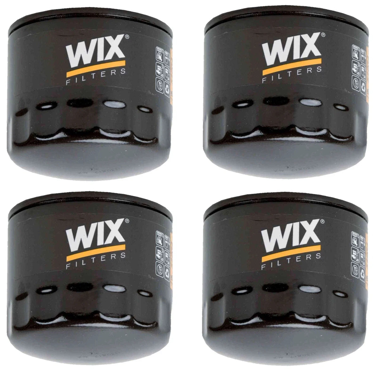 Set of 4 WIX Engine Oil Filters for Various Makes Models (Spin-On)