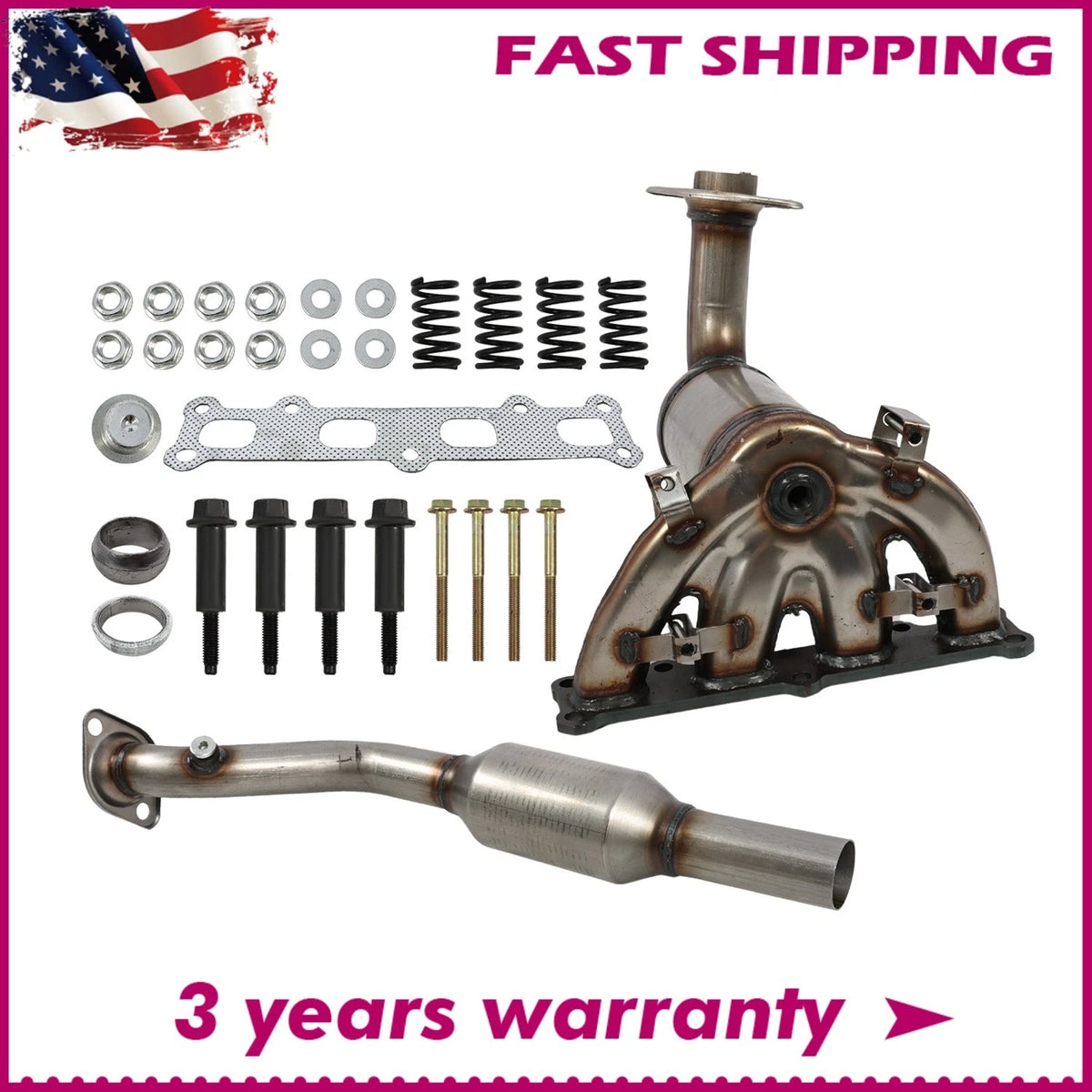2X Catalytic Converter for Jeep Compass Patriot (2007–2017) 641530, 645452
