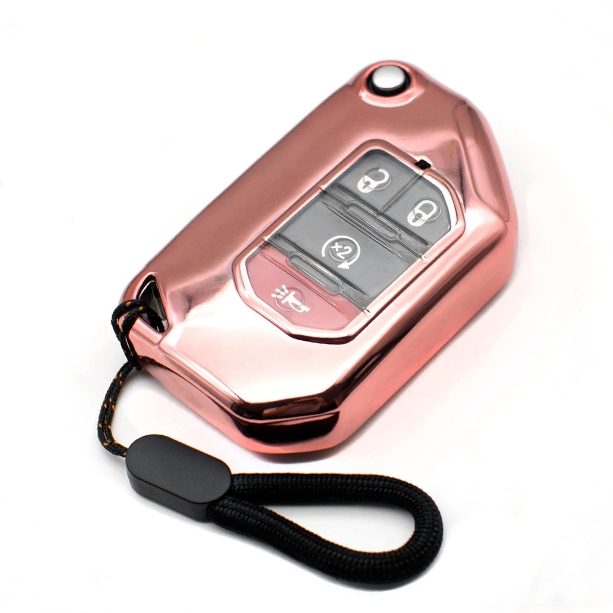 Pink TPU Key Fob Cover for Jeep Wrangler JL JLU Gladiator JT