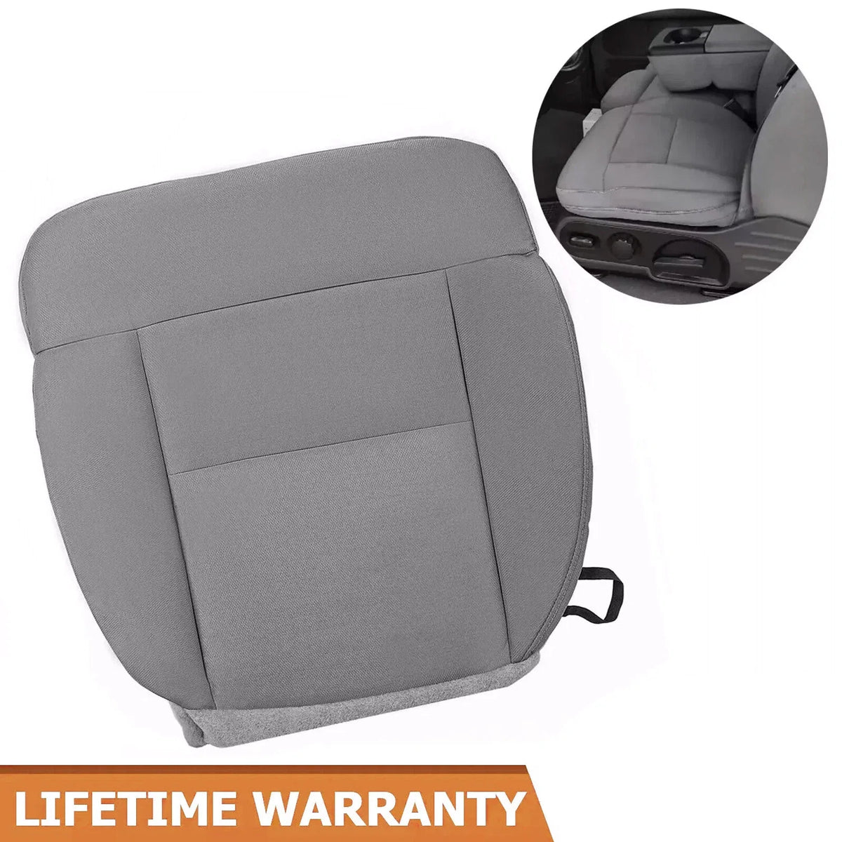 Driver Bottom Cloth Seat Cover for Ford F150 (2004–2008) Gray