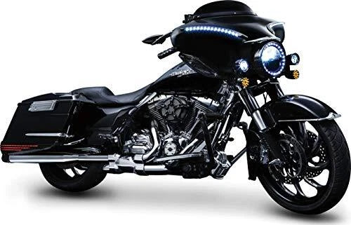 Smooth Windshield Trim for Kuryakyn Motorcycle (1318) - Gloss Black