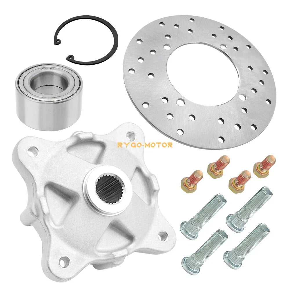 Rear Wheel Hub Bearing Brake Rotor Studs Kit for Polaris Ranger 800 900 (2006–2019)