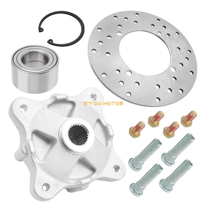 Rear Wheel Hub Bearing Brake Rotor Studs Kit for Polaris Ranger 800 900 (2006–2019)