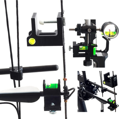 Archery Multifunctional Bow Level Tuning and Mounting String 3D Black
