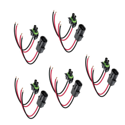 5 Pair Waterproof Female Male Assembled Connectors for 16-14AWG