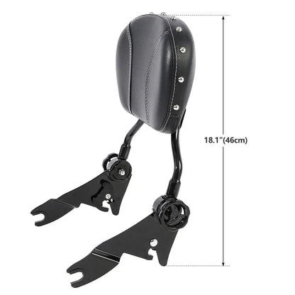 Passenger Backrest Sissy Bar for Harley Touring Street Glide (2009–2026) Black
