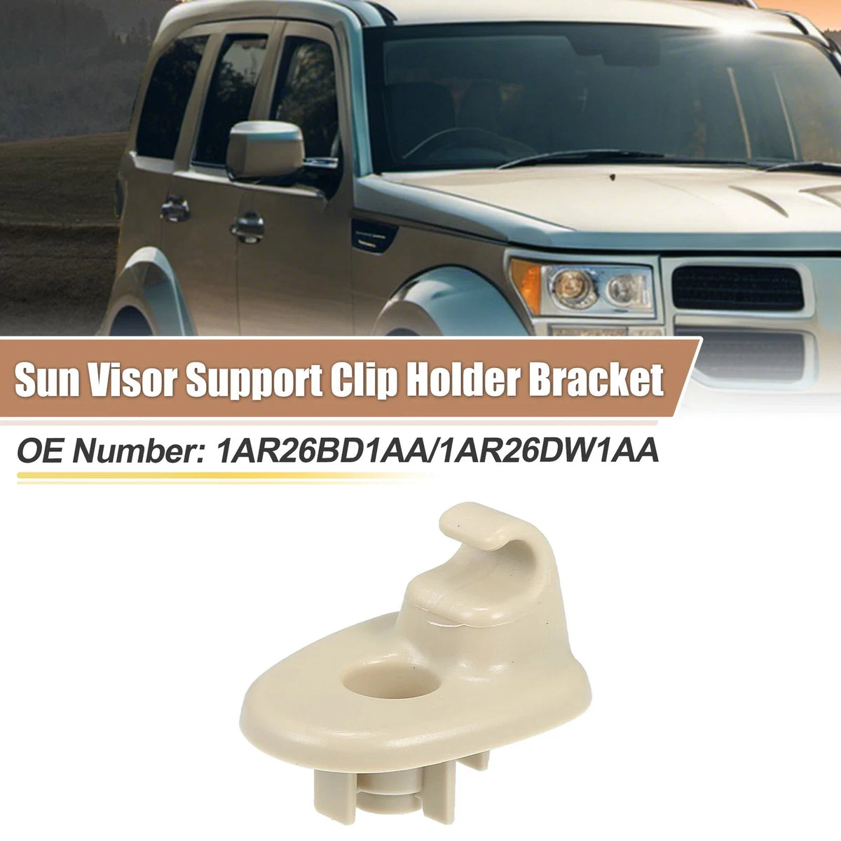 Sun Visor Support Clip Retainer No. 1AR26BD1AA/1AR26DW1AA for Jeep Liberty (2002–2007)