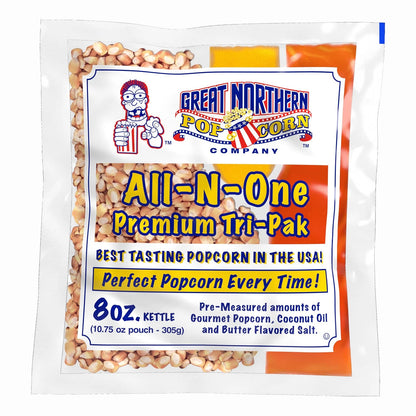 40-Count 8 Ounce Popcorn Packs for Movie Theater Style
