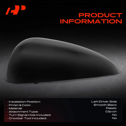 Left Driver Side Mirror Cap for Chevrolet Sonic (2012–2020) 95230636, GM1326110
