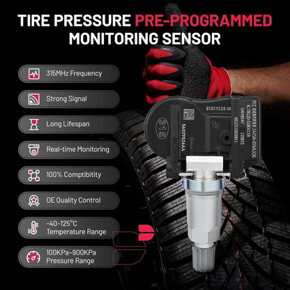 Set of 4 TPMS Tire Pressure Sensors for Chrysler Dodge Jeep