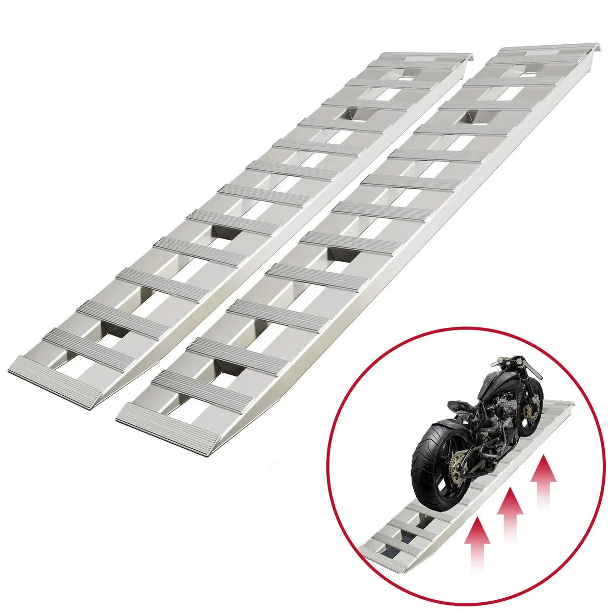 72" Aluminum Trailer Ramps for Truck Car Auto (6500 lbs Capacity)