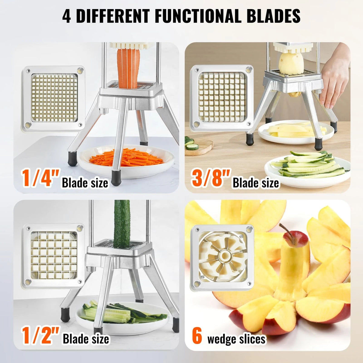 Set of 4 Replacement Blades for VEVOR Commercial Vegetable Chopper