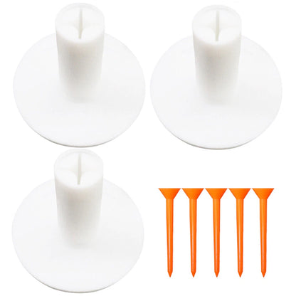 Set of 10 Rubber Golf Tees for Driving Practice Mat 1.5’’