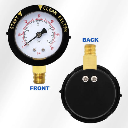 1PC 0-60 PSI Pressure Gauge for Pentair Warrior Pool Filter Systems