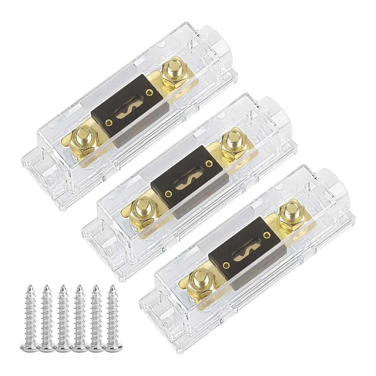 3Pcs 300AMP ANL Fuse Holder Block for Car Audio (0 2 4 8 AWG)