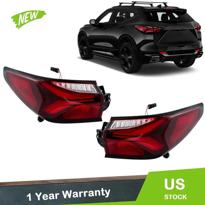 2X Tail Light Assembly for Chevrolet Blazer (2019–2022) Black LED