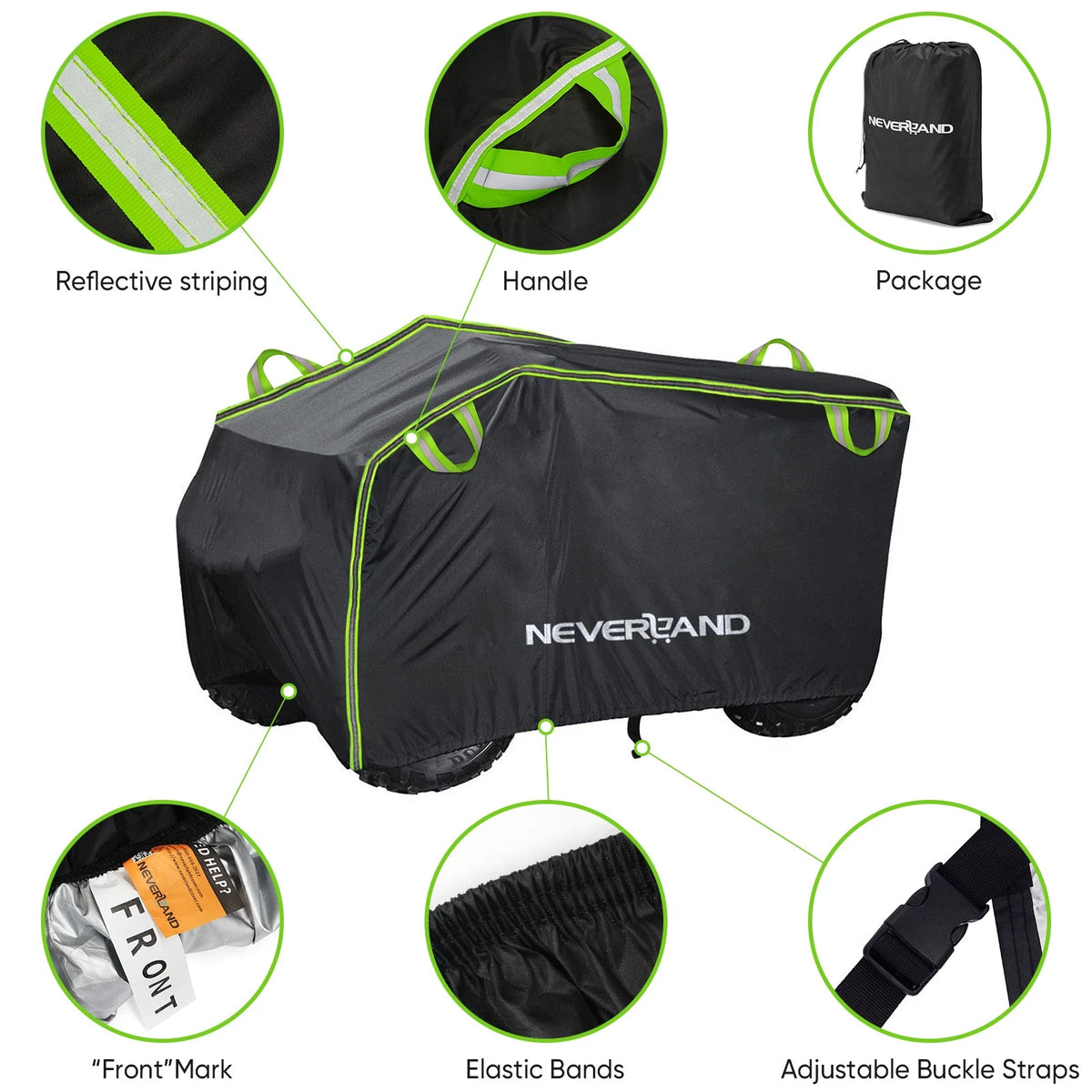 ATV Cover for Quad (NEV A225-12-L) Waterproof All Weather Dust UV Protection