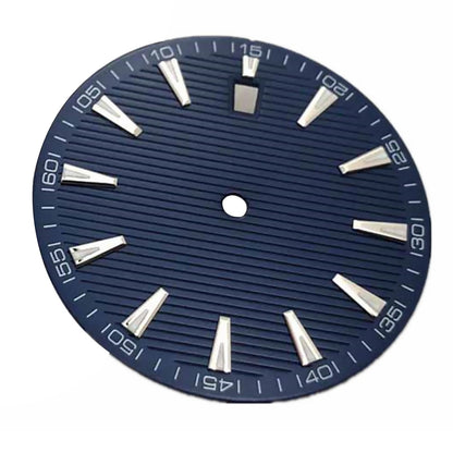 33.5mm Blue Watch Dial Face Plate for NH35/NH35A Movement Replacement