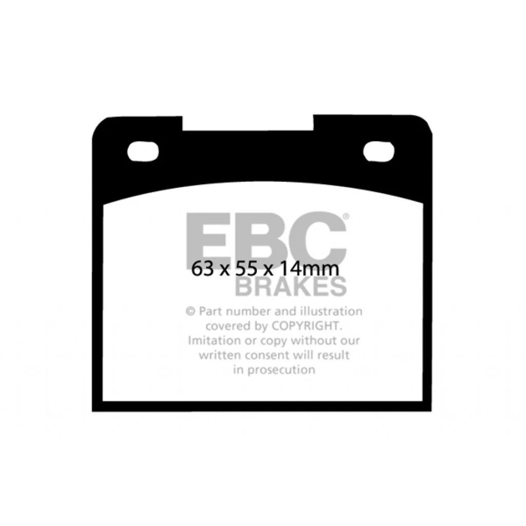 EBC Yellowstuff Front Brake Pads for Volvo 164 (1969–1975) TLX-ebcDP4114R-CL360A70