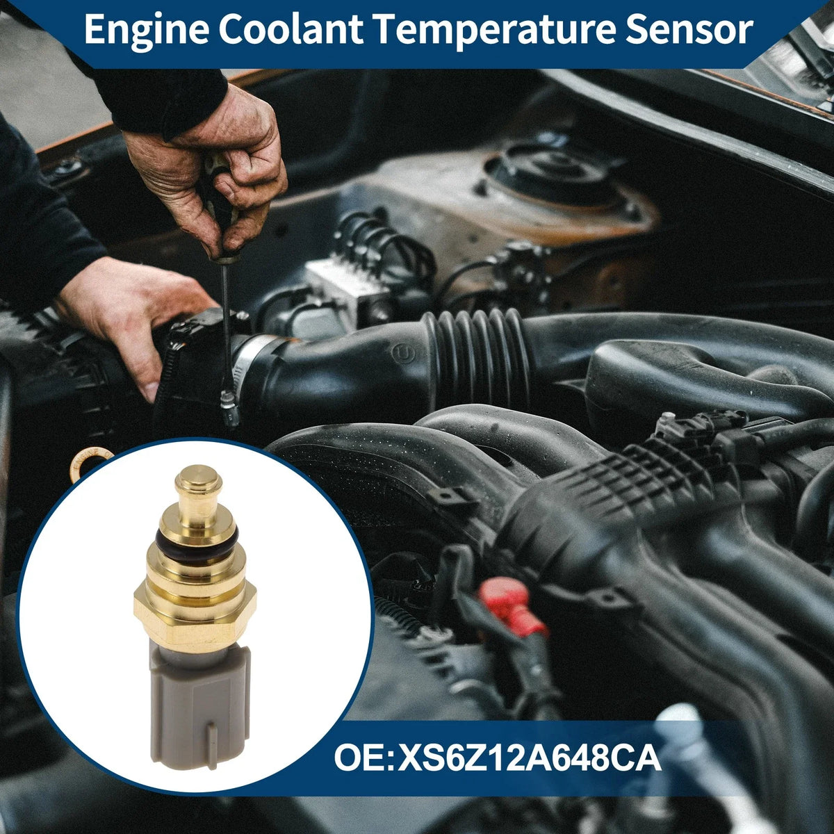Engine Coolant Temperature Sensor No.XS6Z12A648CA for Ford C-Max (2013–2016)