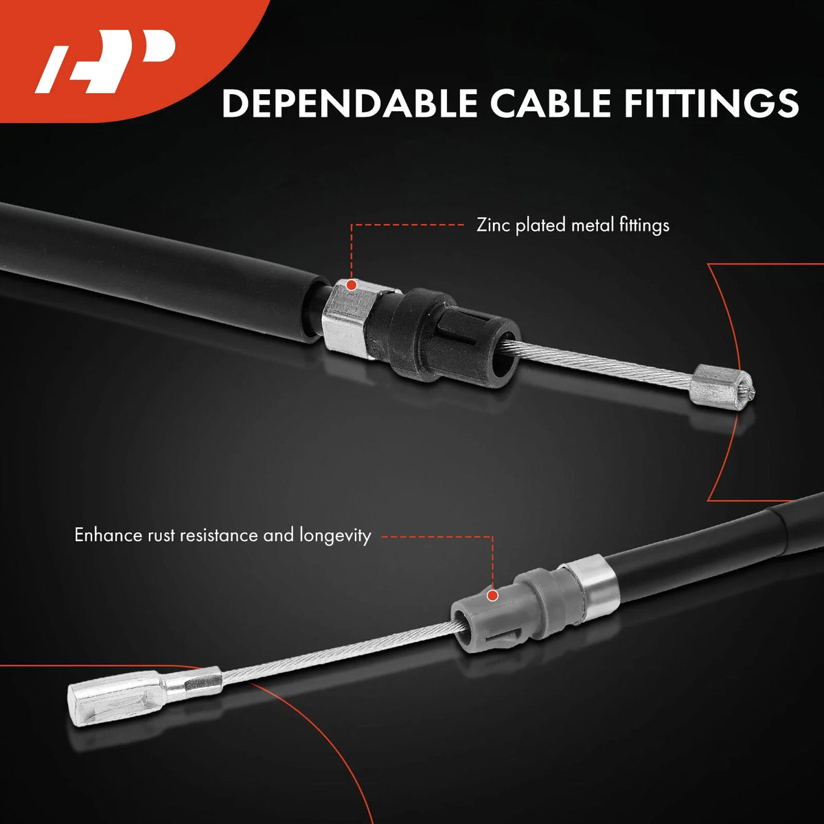 Rear RH Parking Brake Cable for Chrysler Town & Country Dodge Ram (2008–2016)