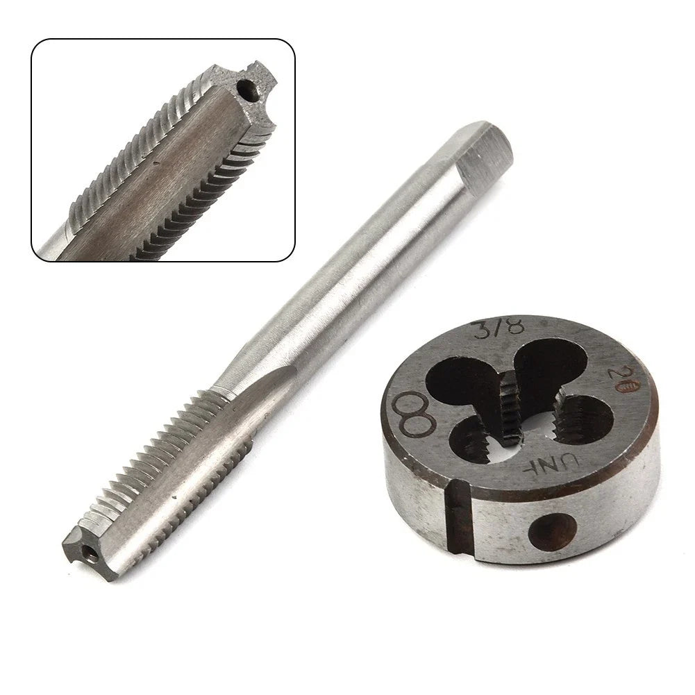 2pcs HSS 3/8-20 Right Hand Pipe Tap and Die for Universal