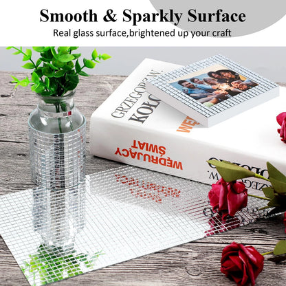 Mirror Tiles Self Adhesive Mosaic Sheet 5mm Silver (5100 Pieces)
