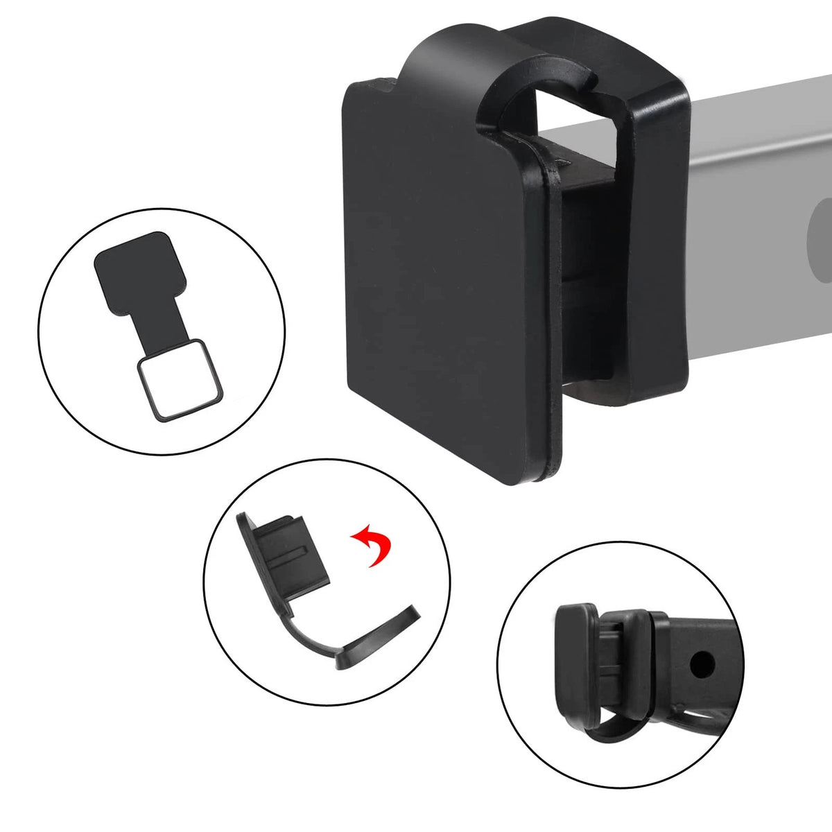 1.25" Rubber Trailer Hitch Tube Cover Plug for