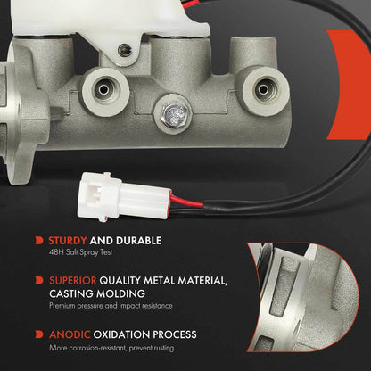 Brake Master Cylinder with Reservoir & Sensor for Chevy Metro (1998–2001) 13-3631, 5110050G00, 5110060B20, 91171387, 96060617, M39812