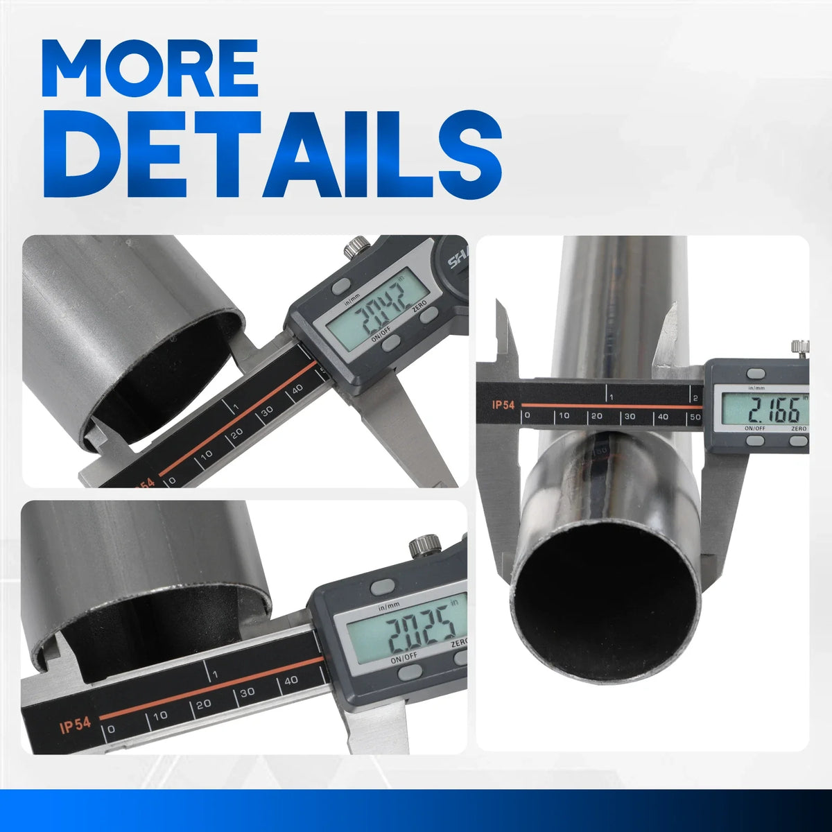 8Pcs 2" Mild Steel Mandrel Exhaust Pipe Bend Kit with Clamps for Universal Fit