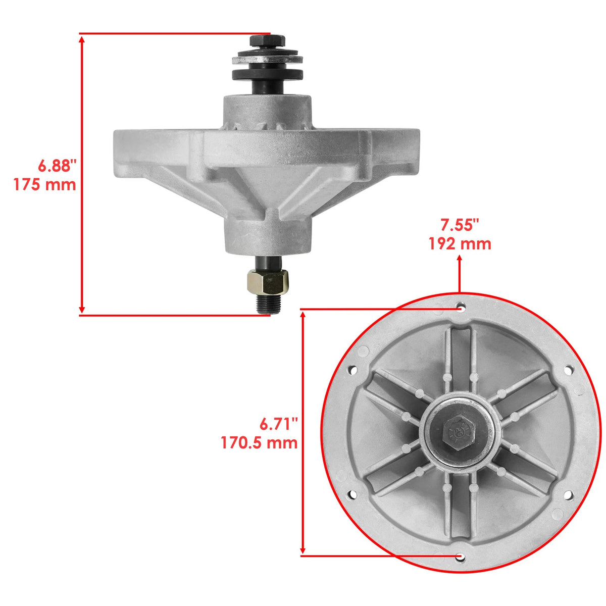 52" Deck Spindle & Blade for Toro Z 5200 Titan (SD1833+MB3253 - AA)