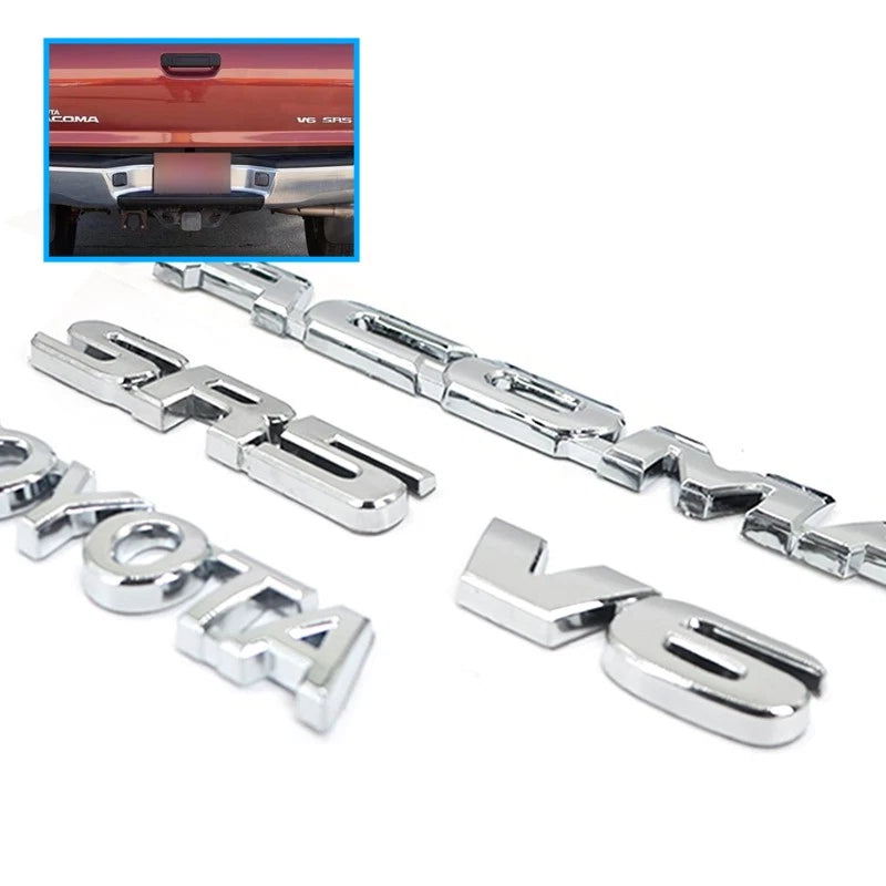 Chrome Replacement Emblems for Toyota Tacoma (2005–2015)