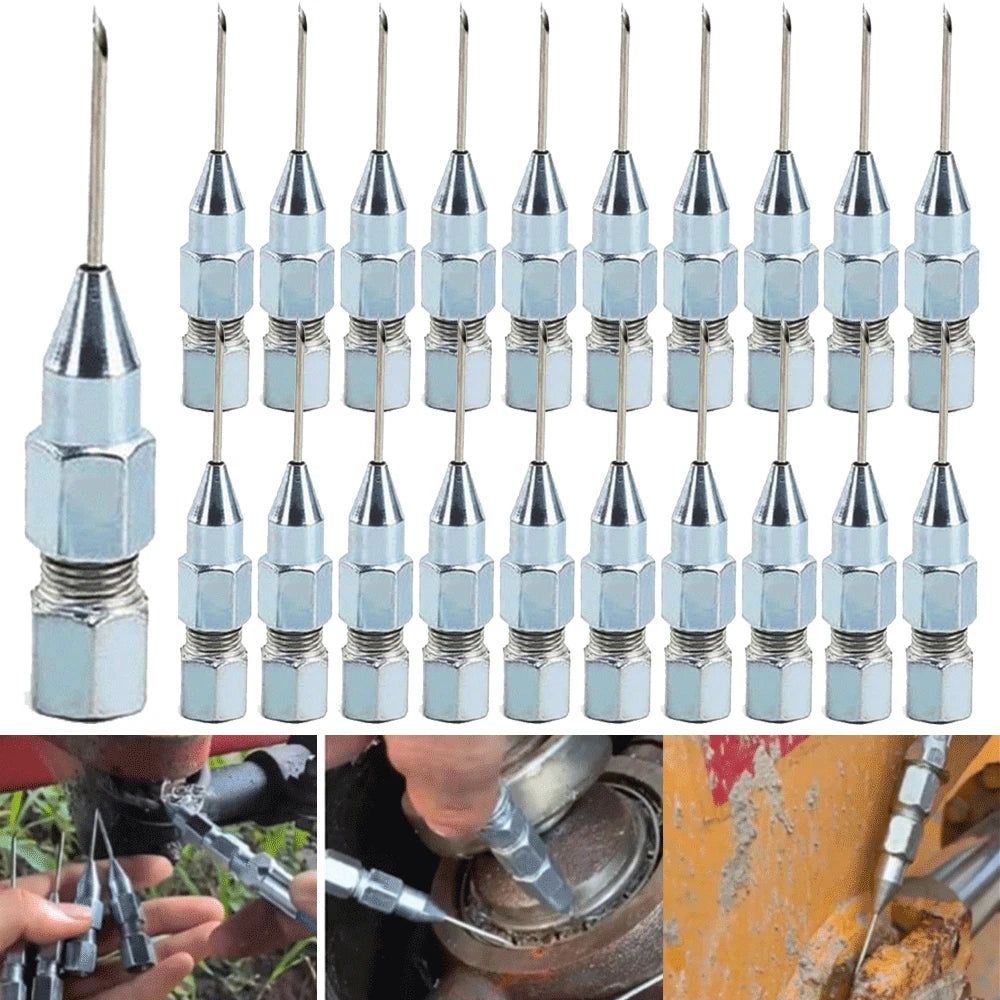 5x Needle Nose Grease Gun Attachment Nozzle Adaptor 8mm Dia. Tool