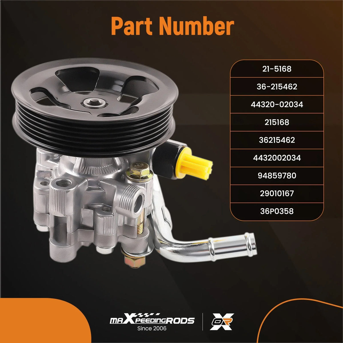 Power Steering Pump with Pulley for Chevy Prizm Toyota Corolla (2002–2008)