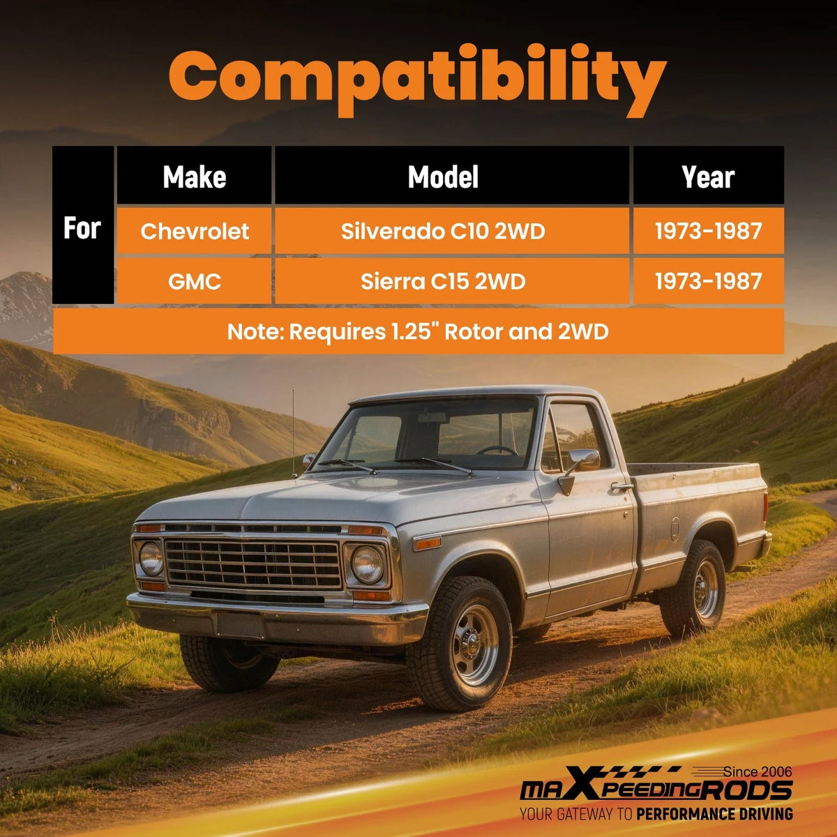 6" Front Coil Springs for Chevy Silverado C10 GMC Sierra C15 (1973–1987)