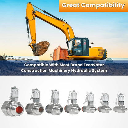 7 Pack JIC37 Hydraulic Tester Tee Connector Coupling for Excavator