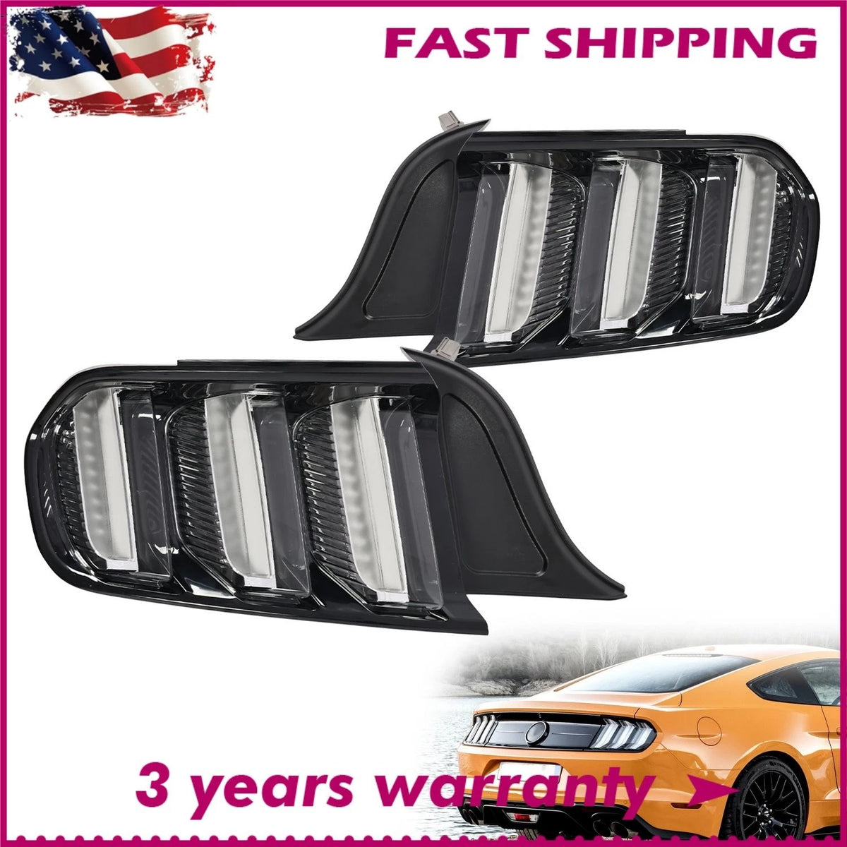 LED Tail Lights for Ford Mustang (2015–2023) FR3Z13405G, GR3Z13405C, FO2800238