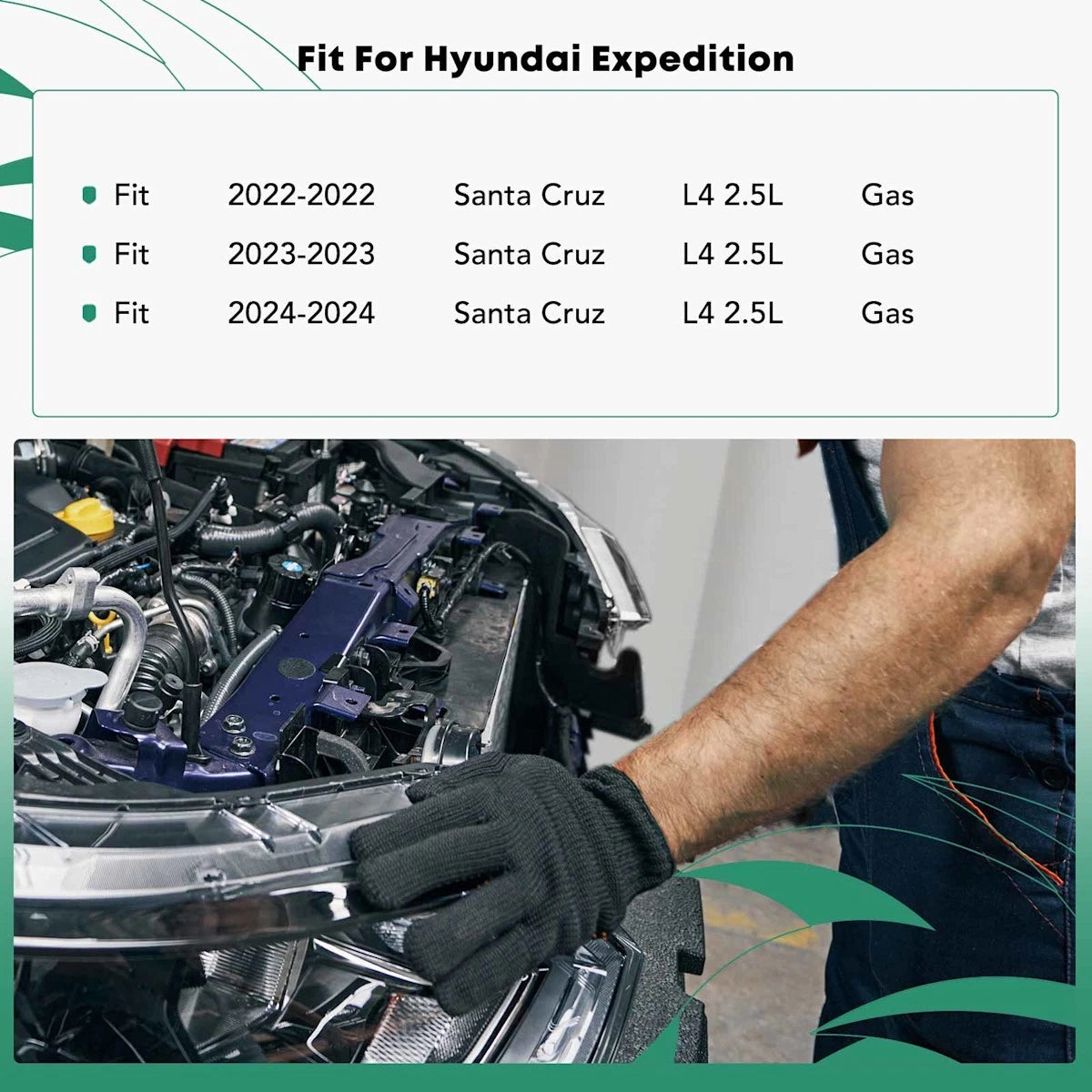Radiator Support for Hyundai Santa Cruz (2022–2024) 18046447, HY1225236, 64101K5000