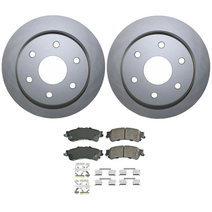 Rear Brake Kit 330mm Disc Rotors & Akebono ProACT Pads for Chevrolet GMC